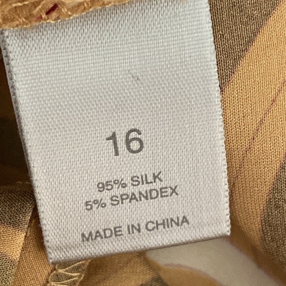 City DKNY Chic Silk Sleeveless Patterned Midi Dress size 16 - Picture 9 of 11